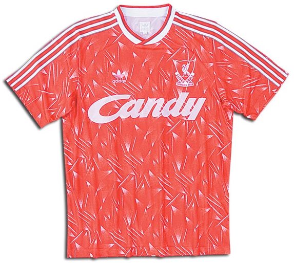 Liverpool shirts: 1990 retro red and white shirt
