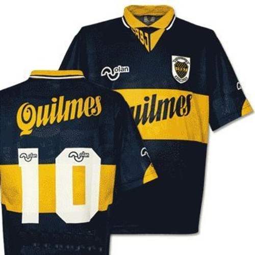 Boca Juniors shirts: 1995 home blue and yellow (gold) shirt