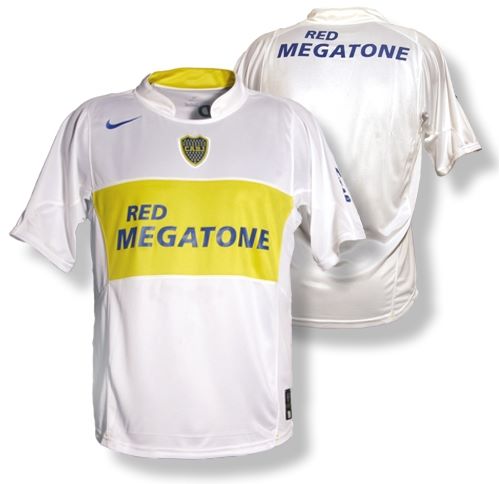 Boca Juniors shirts: 2006 away white and yellow (gold) shirt