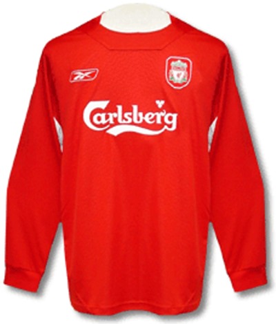 Liverpool shirts: 2006 home long sleeve red and white shirt