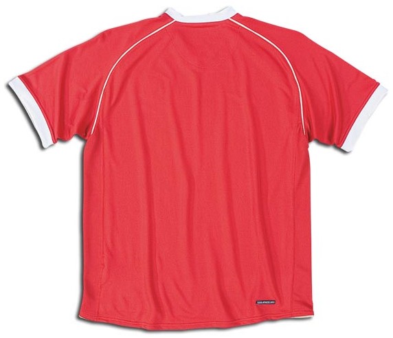 Manchester United shirts: 2007 home red and white shirt