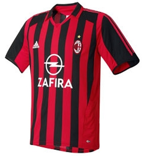 Milan shirts: 2006 home black and red shirt
