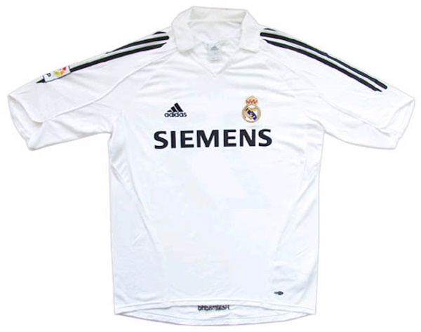 Real Madrid shirts: 2006 home white and black shirt